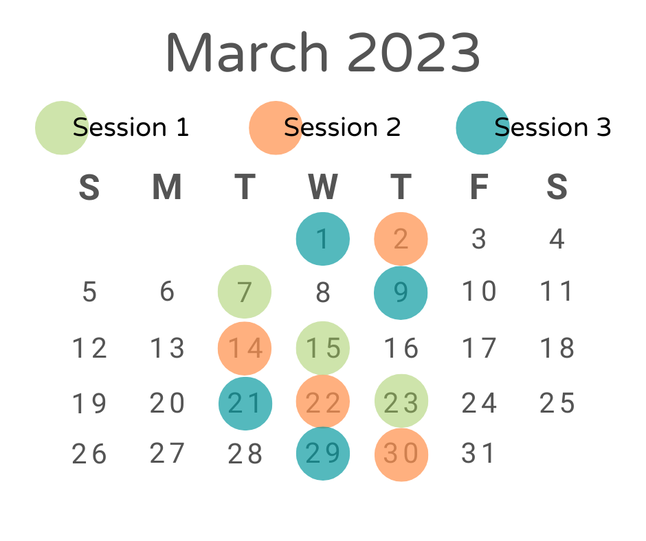 March CES Calendar