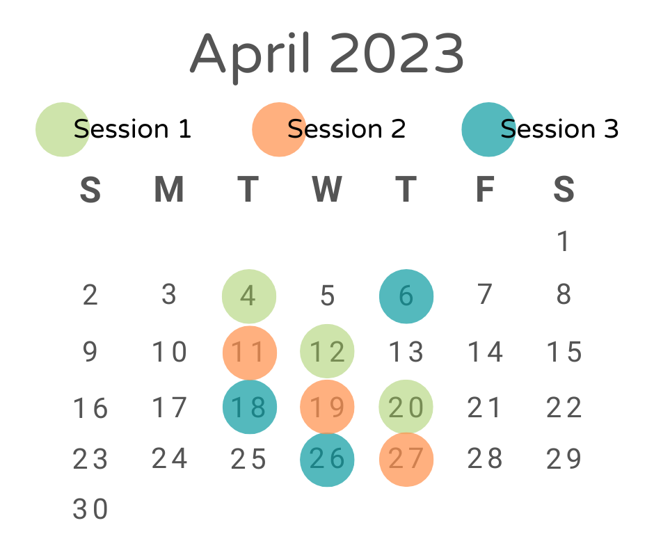 April CES Calendar